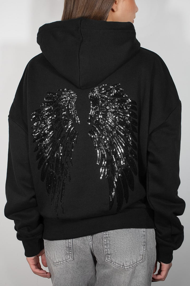 Sequin Angel Wings Hoodie